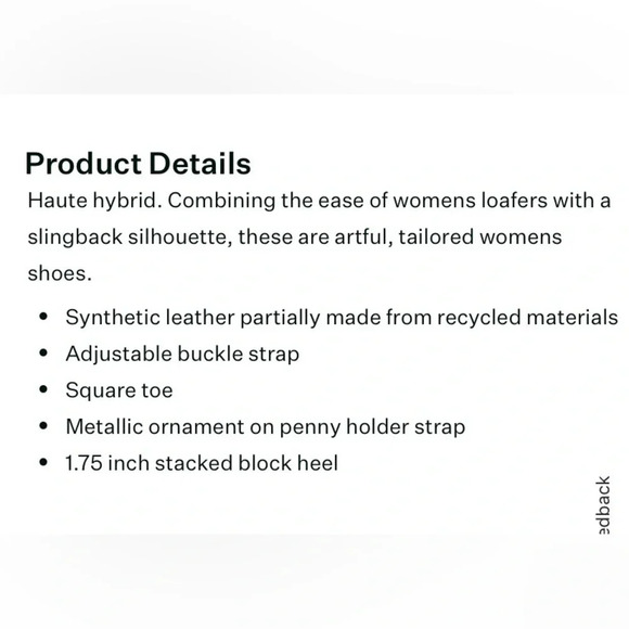 NEW Franco Sarto Giada Slingback Loafer Heel-8.5 - Picture 2 of 9